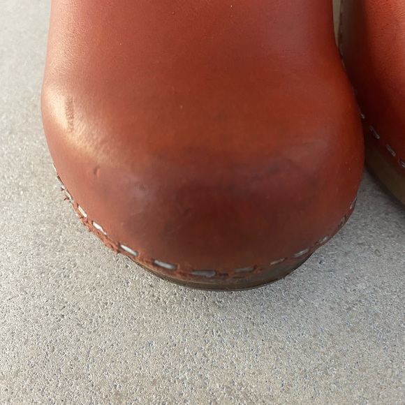 Sanita caramel cognac wood clog boot size 38 U. S. 7.5 - Picture 5 of 8